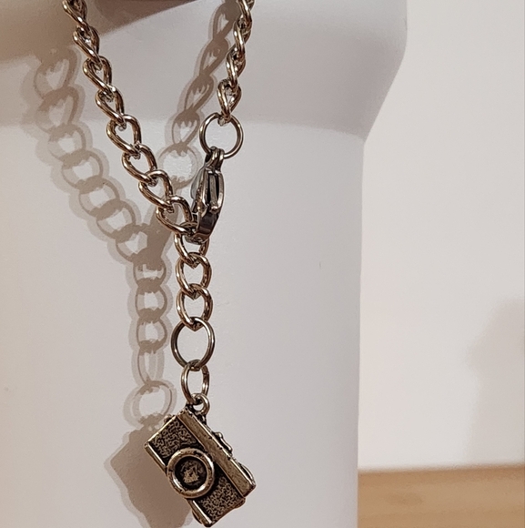 Hand Crafted Stanley Cup Charm Tumbler Cup Handle Antique Silver Camera Pendant - Picture 2 of 6
